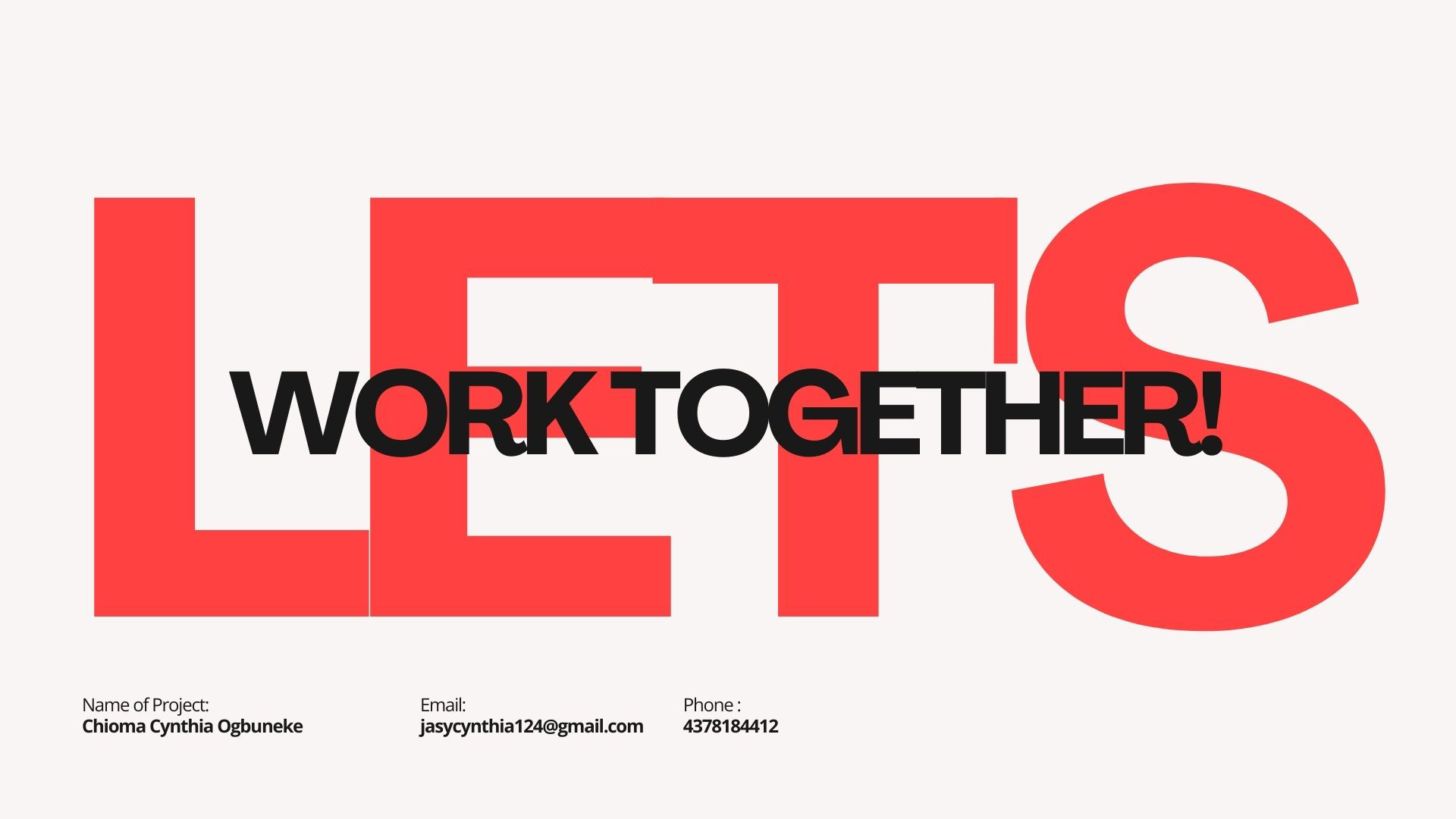 Let's Work Together